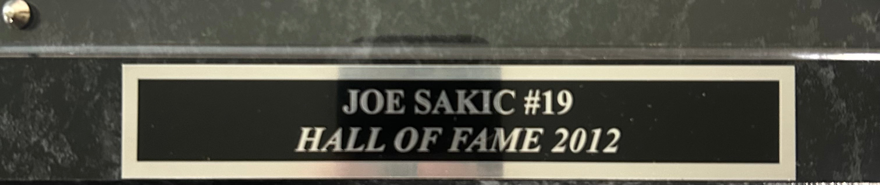 Joe Sakic Colorado Avalanche Autographed 8x10 500th Goal Photo with Plaque JSA COA