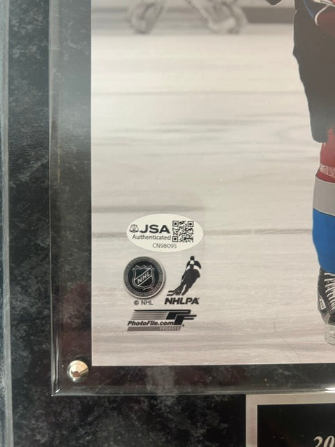 Gabe Landeskog Colorado Avalanche Autographed 8x10 Burgundy Jersey Photo w/ Plaque – JSA COA