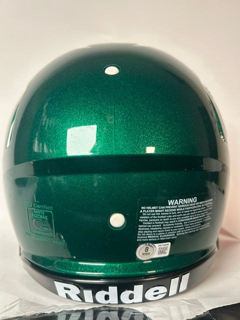 Bo Nix Autographed Oregon Ducks Dark Green Pro Helmet – BAS COA