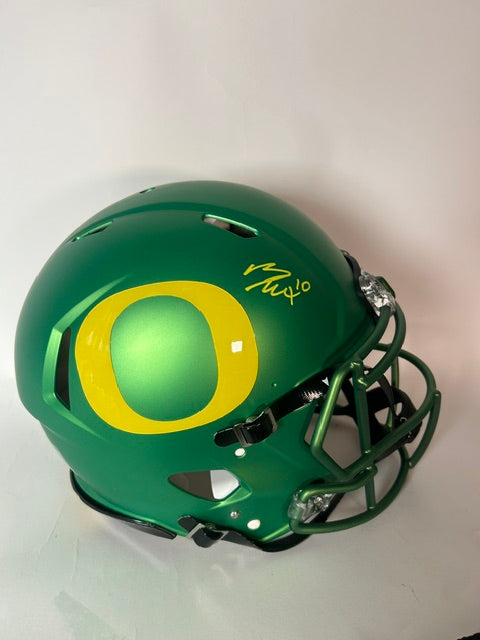 Bo Nix Autographed Oregon Ducks Candy Apple Pro Helmet – BAS COA