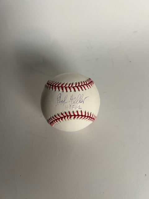 Bob Feller Autographed Rawlings Baseball Inscribed "HOF 61" – JSA COA