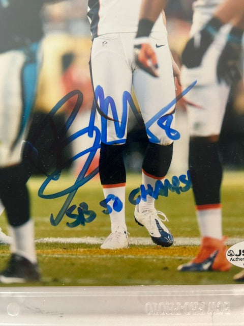 Brandon McManus Denver Broncos Autographed 8x10 Photo Inscribed "SB 50 Champs" – JSA COA