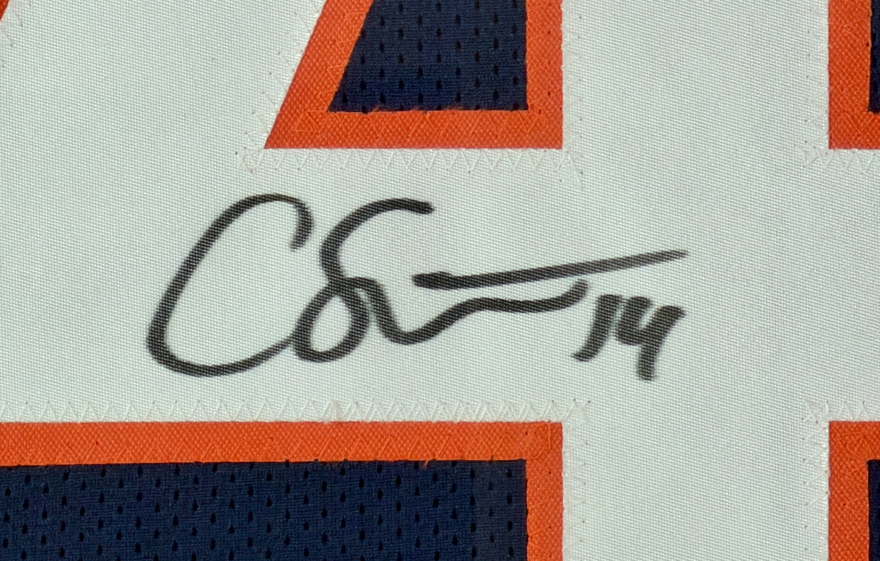 Courtland Sutton Autographed Custom Navy Broncos Jersey in LED Shadowbox BAS COA