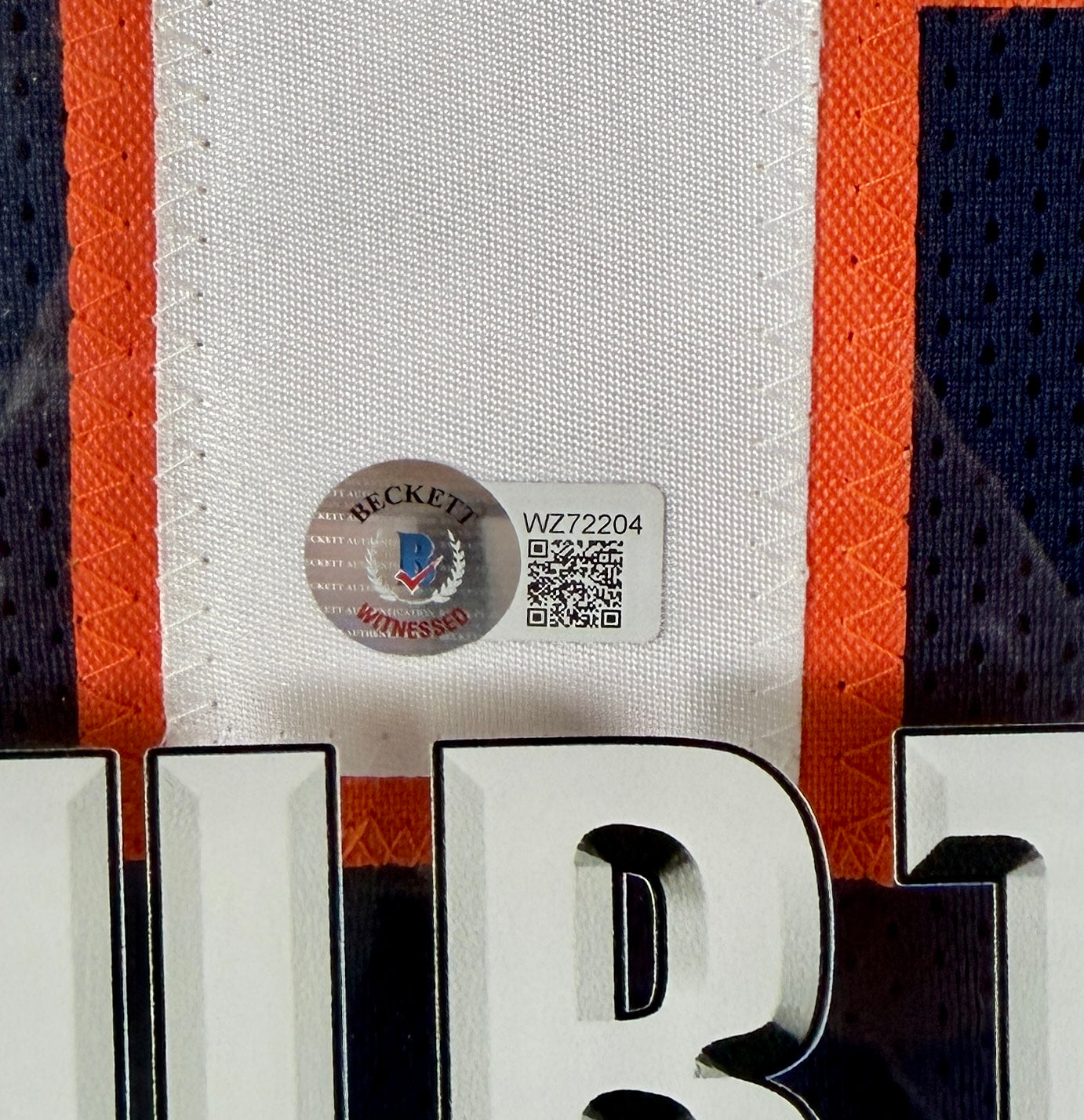 Courtland Sutton Autographed Custom Navy Broncos Jersey in LED Shadowbox BAS COA