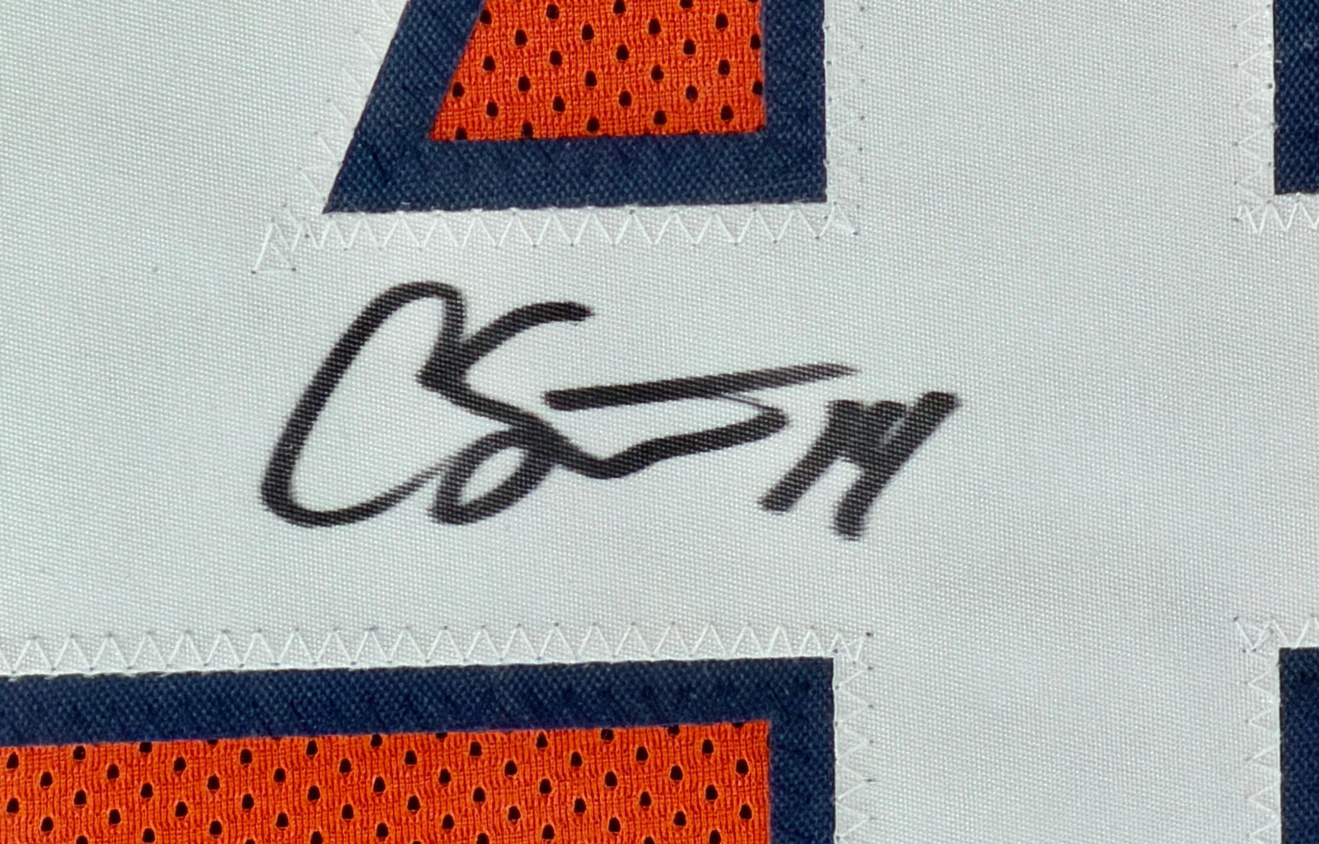 Courtland Sutton Autographed Custom Orange Broncos Jersey in LED Shadowbox BAS COA