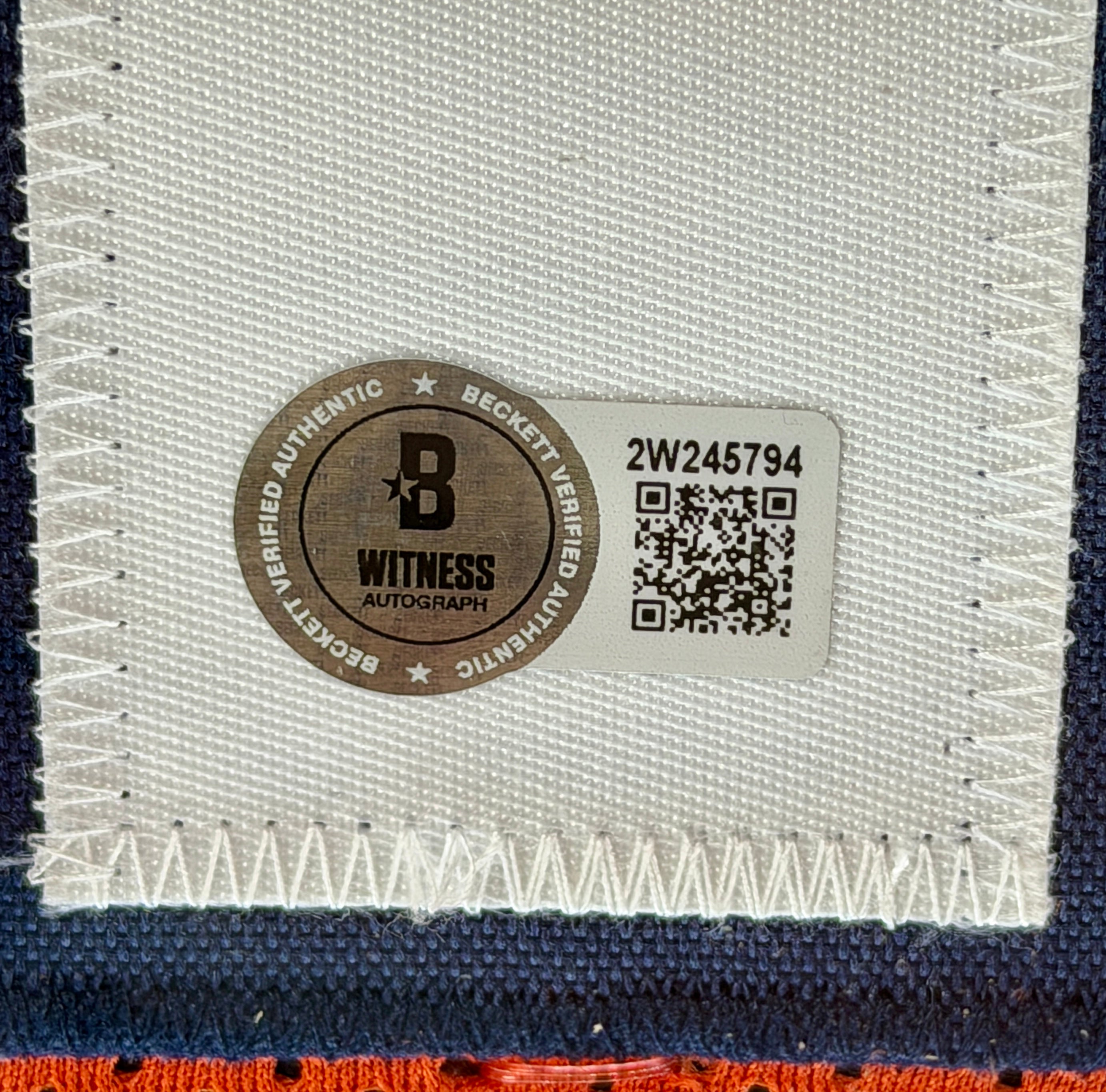 Bo Nix Autographed Custom Orange Broncos Jersey in LED Lighted Shadowbox BAS COA