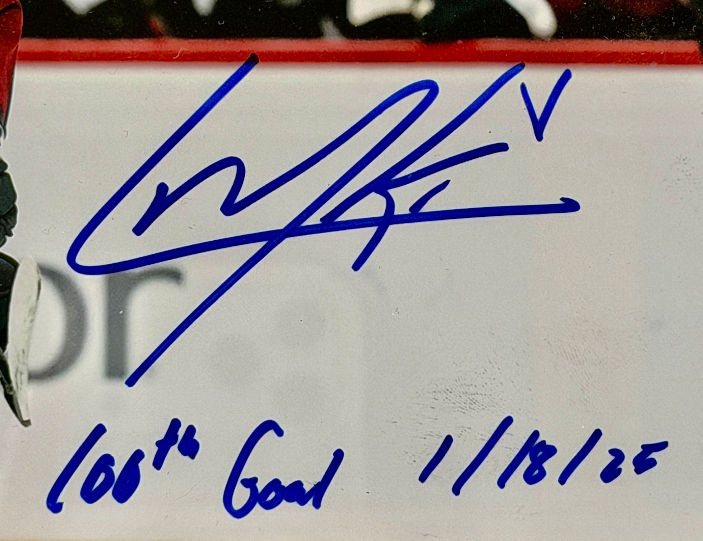 Cale Makar Autographed/Inscribed "100th Goal" 8x10 Photo 15.5x16.5 3D Frame Fanatics COA - Latitude Sports Marketing