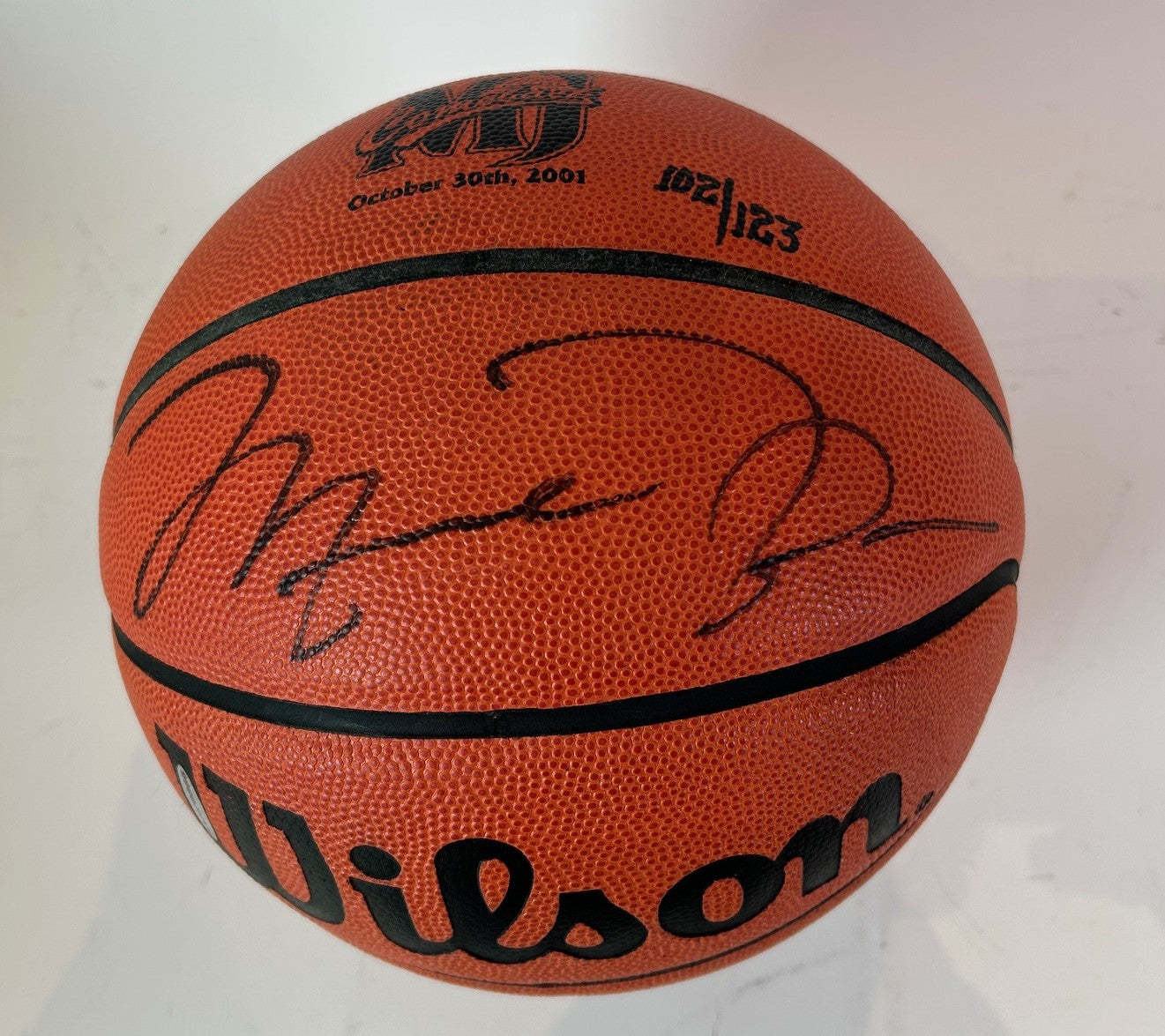 Autographed UDA Michael Jordan "Comeback" Wilson Jet Basketball Upper Deck/Fanatics COA