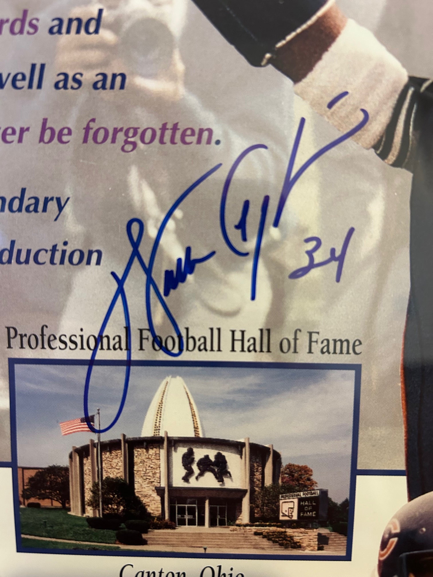 Autographed Walter Payton Chicago Bears 16x20 Deluxe Framed Photo PSA/DNA - Latitude Sports Marketing