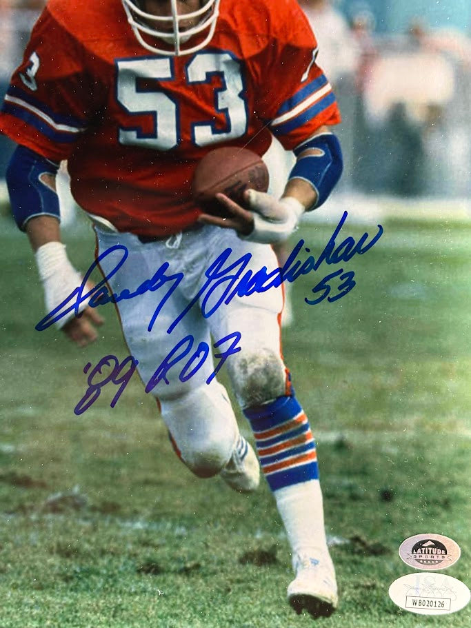 Randy Gradishar Autographed 8x10 Photo Inscribed "89 ROF" Lighted Shadowbox Framed JSA COA