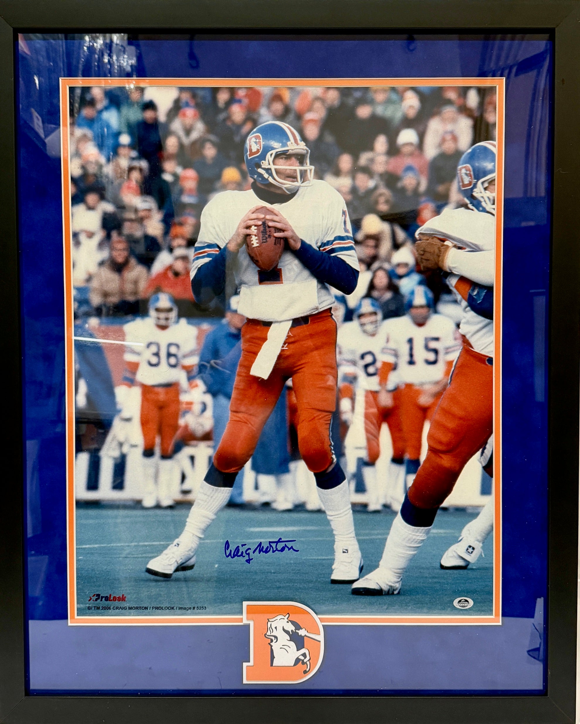 Craig Morton Autographed Broncos 16x20 Photo With Deluxe Frame