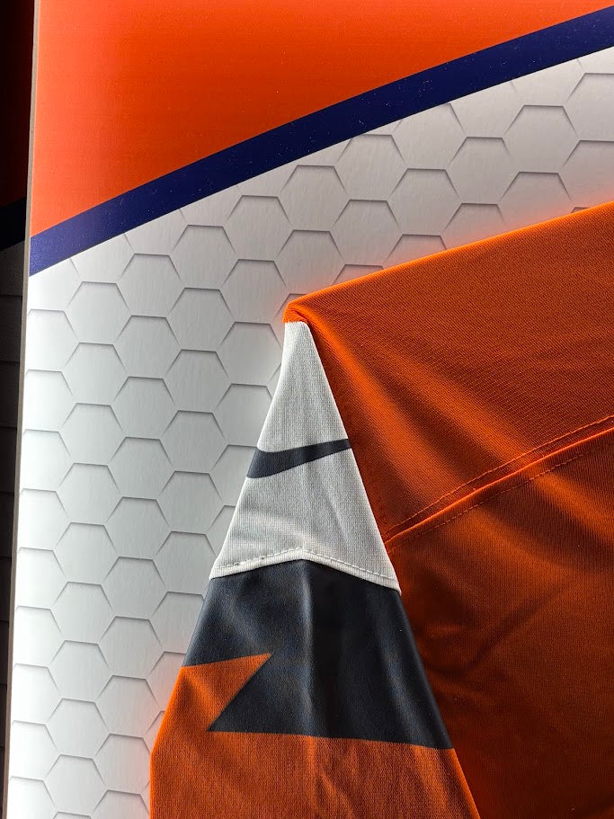 Bo Nix Autographed Nike Orange Broncos Jersey Lighted Shadowbox Framed