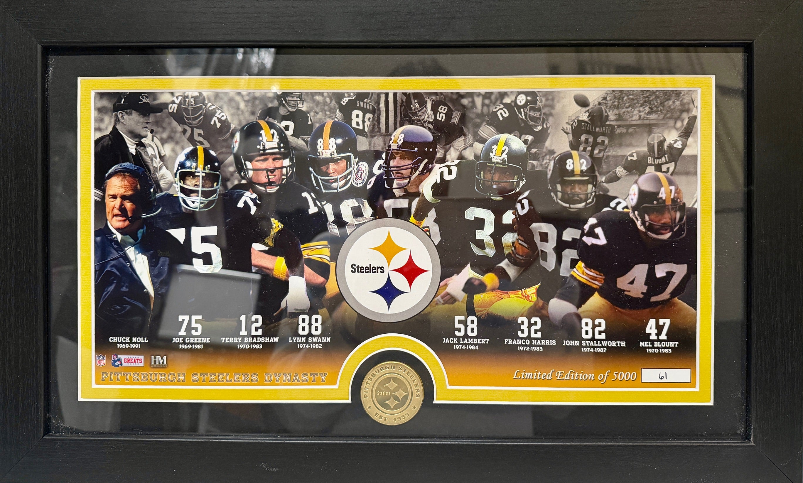 Pittsburgh Steelers Dynasty Highland Mint Photo and Coin Limited Edition of/5000