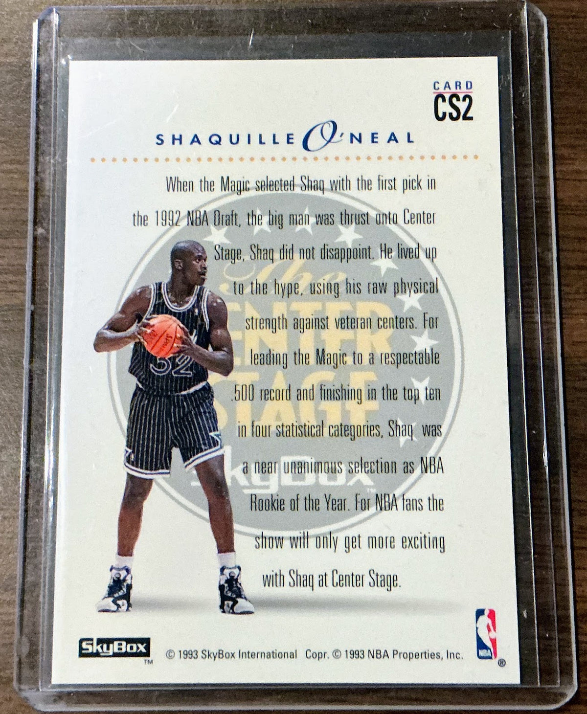 Shaquille O'Neal 1993-94 SkyBox Premium Center Stage #CS2 — Orlando Magic