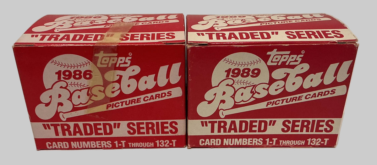 1986 & 1989 Topps Traded Baseball Complete Card Sets — 2-Set Lot