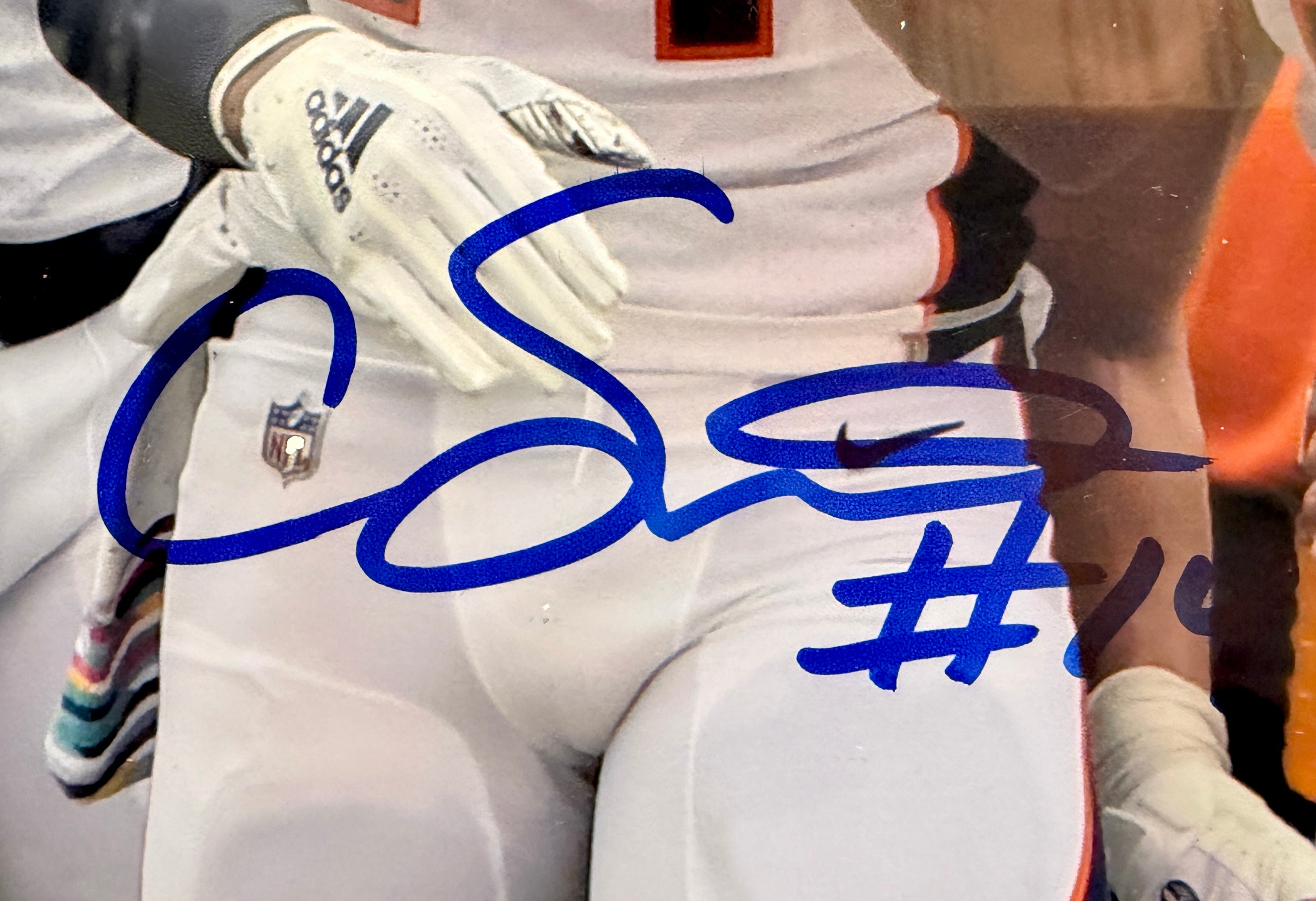 Courtland Sutton Denver Broncos Autographed 8x10 Photo w/ Plaque Beckett COA