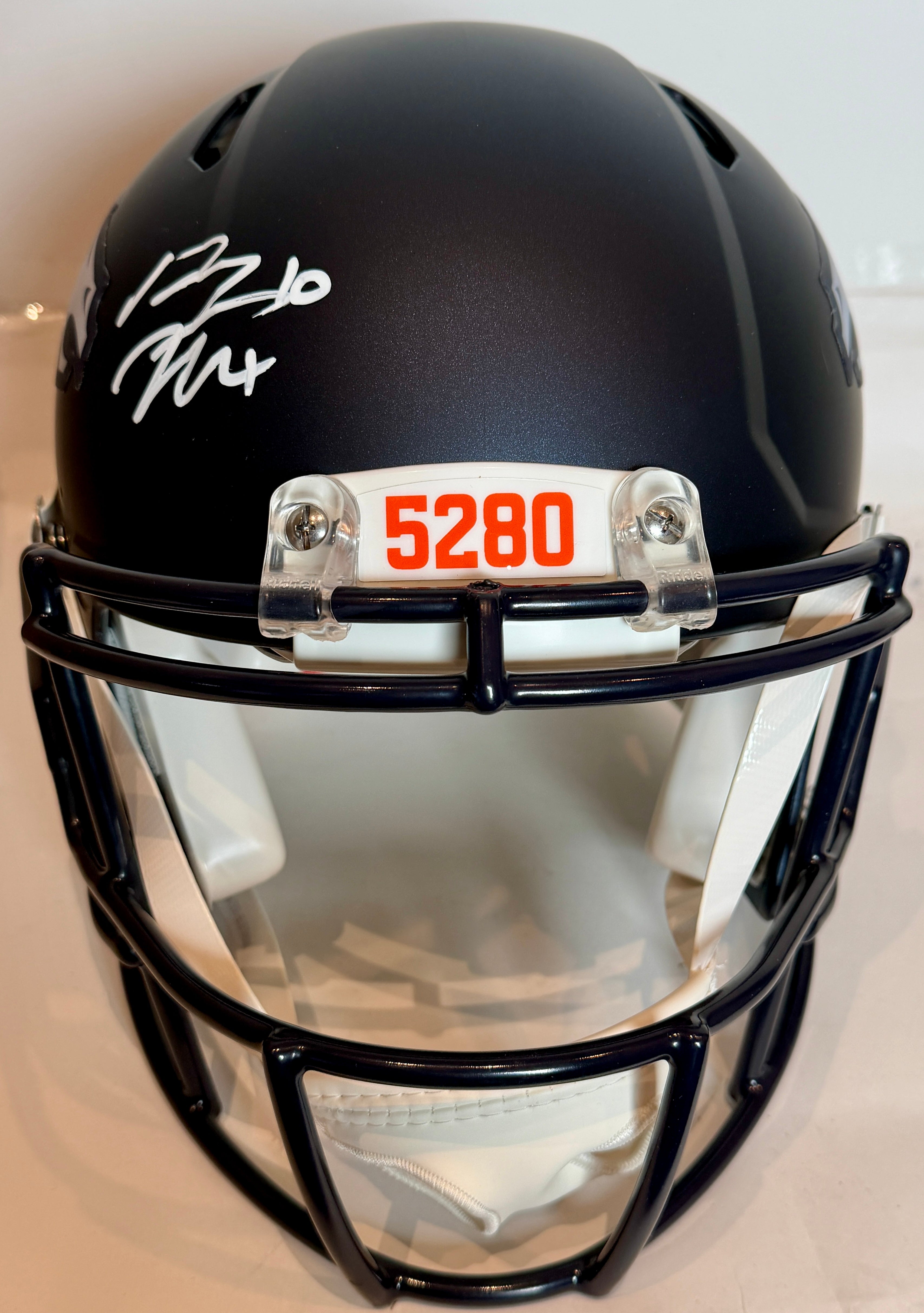 Bo Nix Denver Broncos Autographed Navy NFL Pro Helmet Beckett COA