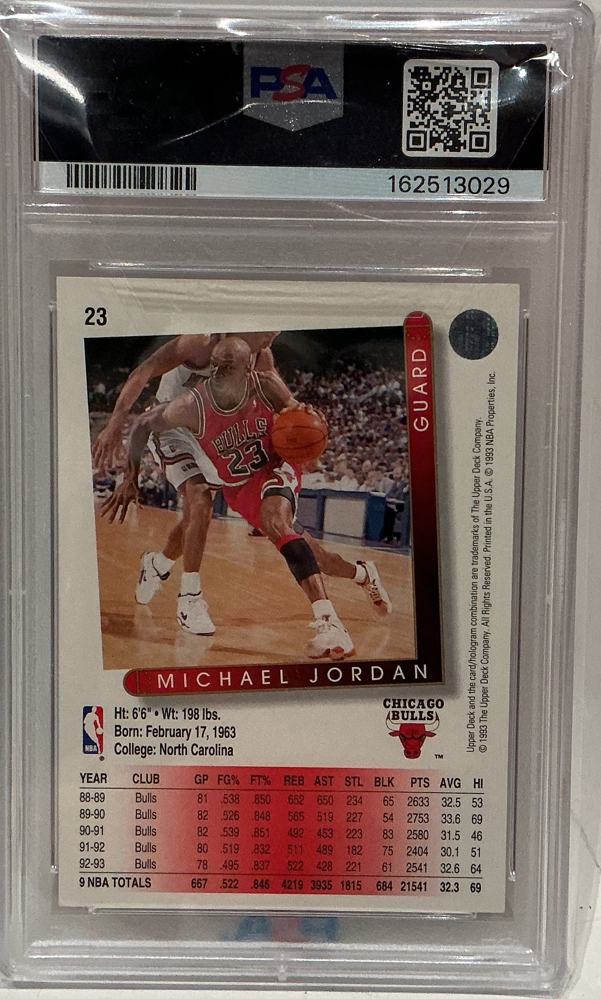 Michael Jordan 1994-95 Upper Deck “He’s Back” Reprint #23 PSA 7 — Chicago Bulls