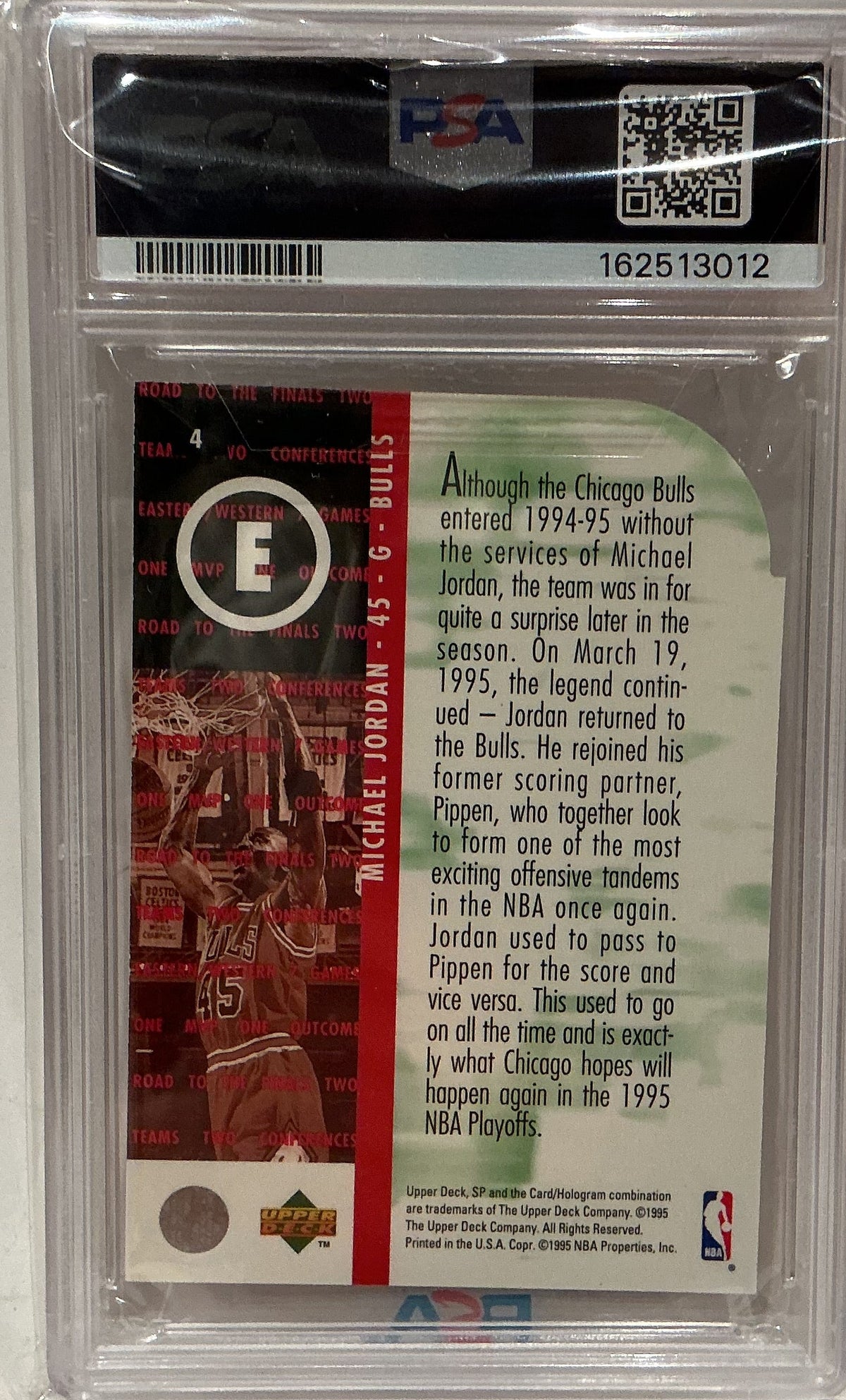 Michael Jordan 1994 SP Championship Die-Cut Card #4 PSA 5 EX — Chicago Bulls
