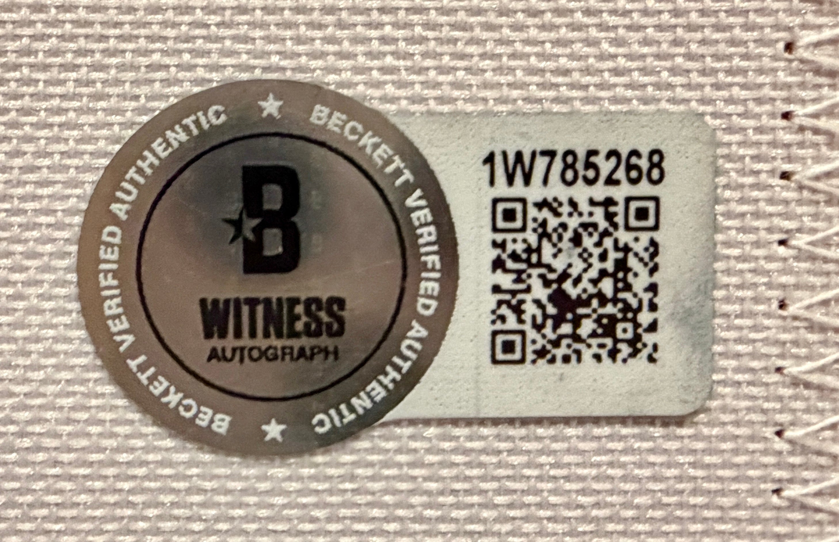 Champ Bailey Autographed Navy Broncos Stat Jersey DLX Framed - Beckett COA