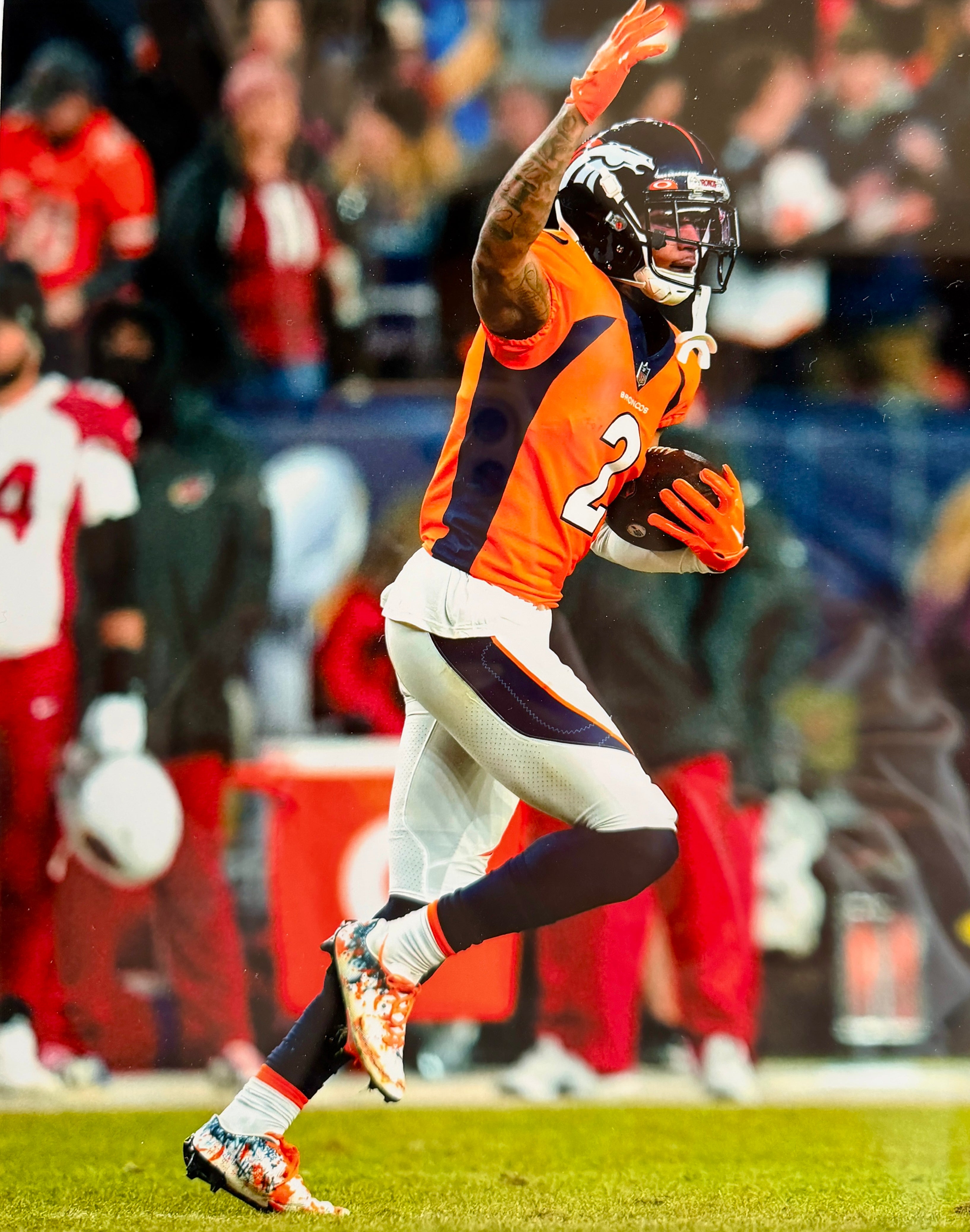 Patrick Surtain II Autographed Orange Nike Broncos Jersey w/ Inscription DLX Framed - Beckett COA