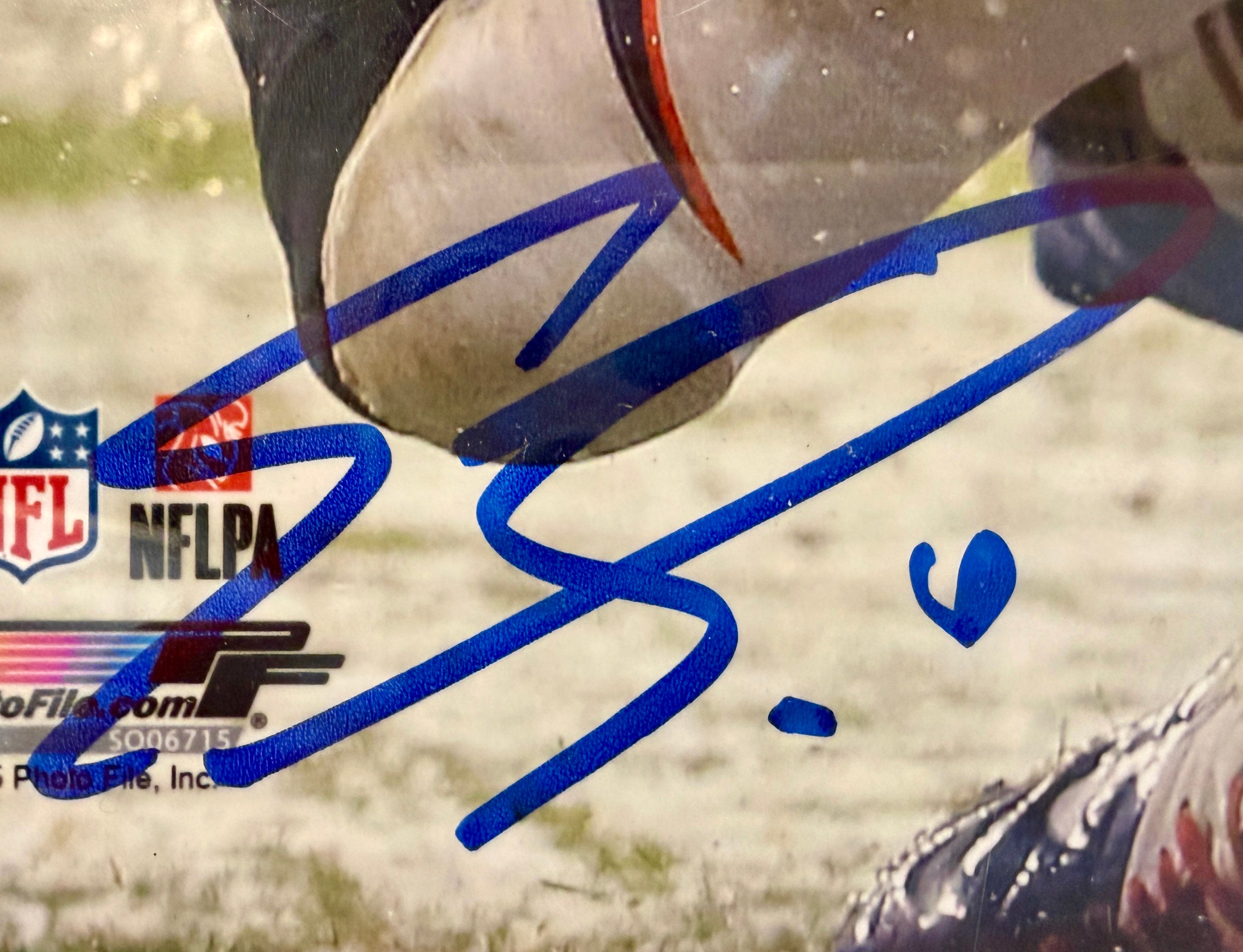 Emmanuel Sanders Autographed 8x10 Photo Snow Game with Plaque - JSA COA