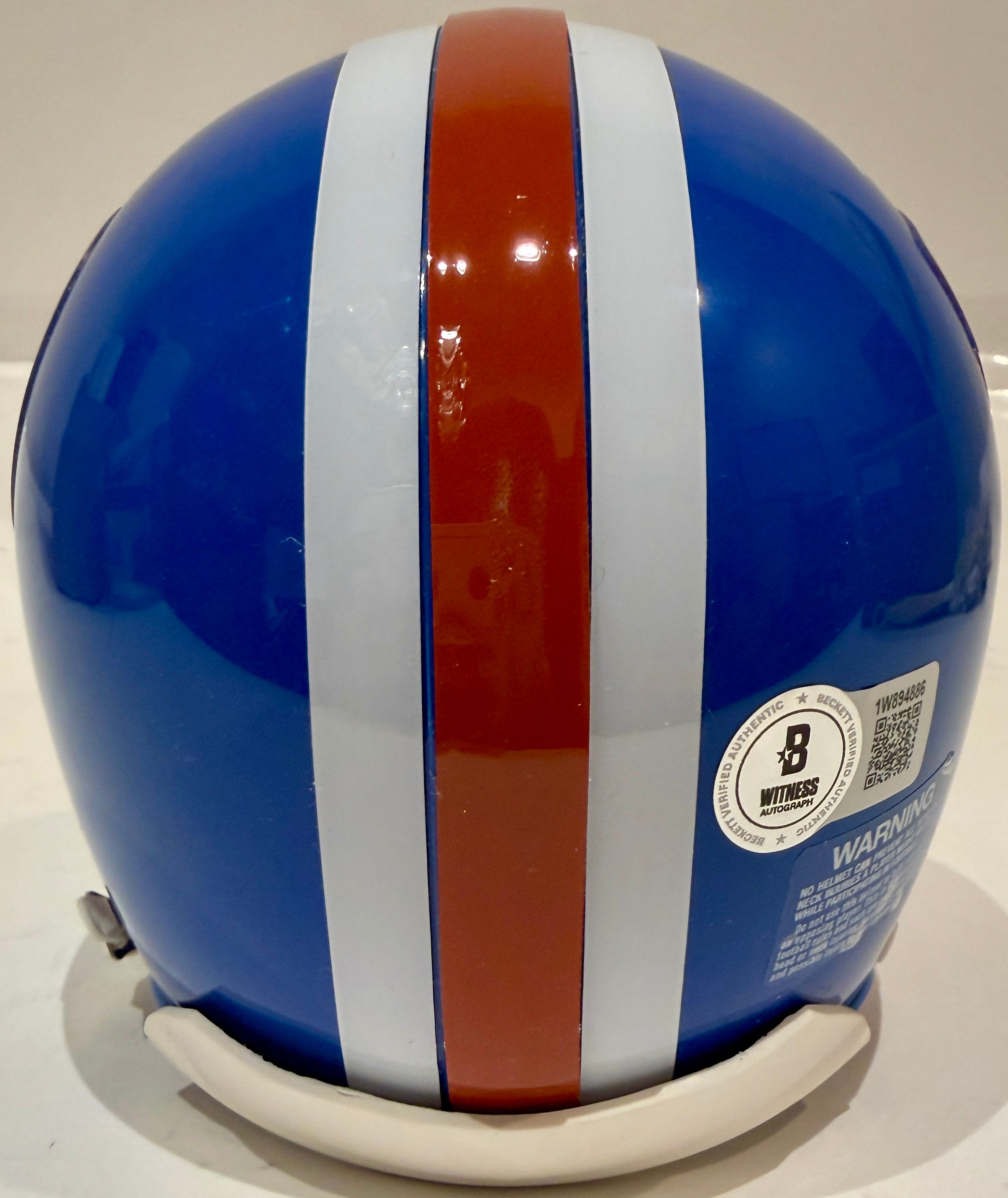 Steve Atwater Autographed Denver Broncos 'D' Logo Mini Helmet - Inscribed 'HOF '20' - BAS Certified