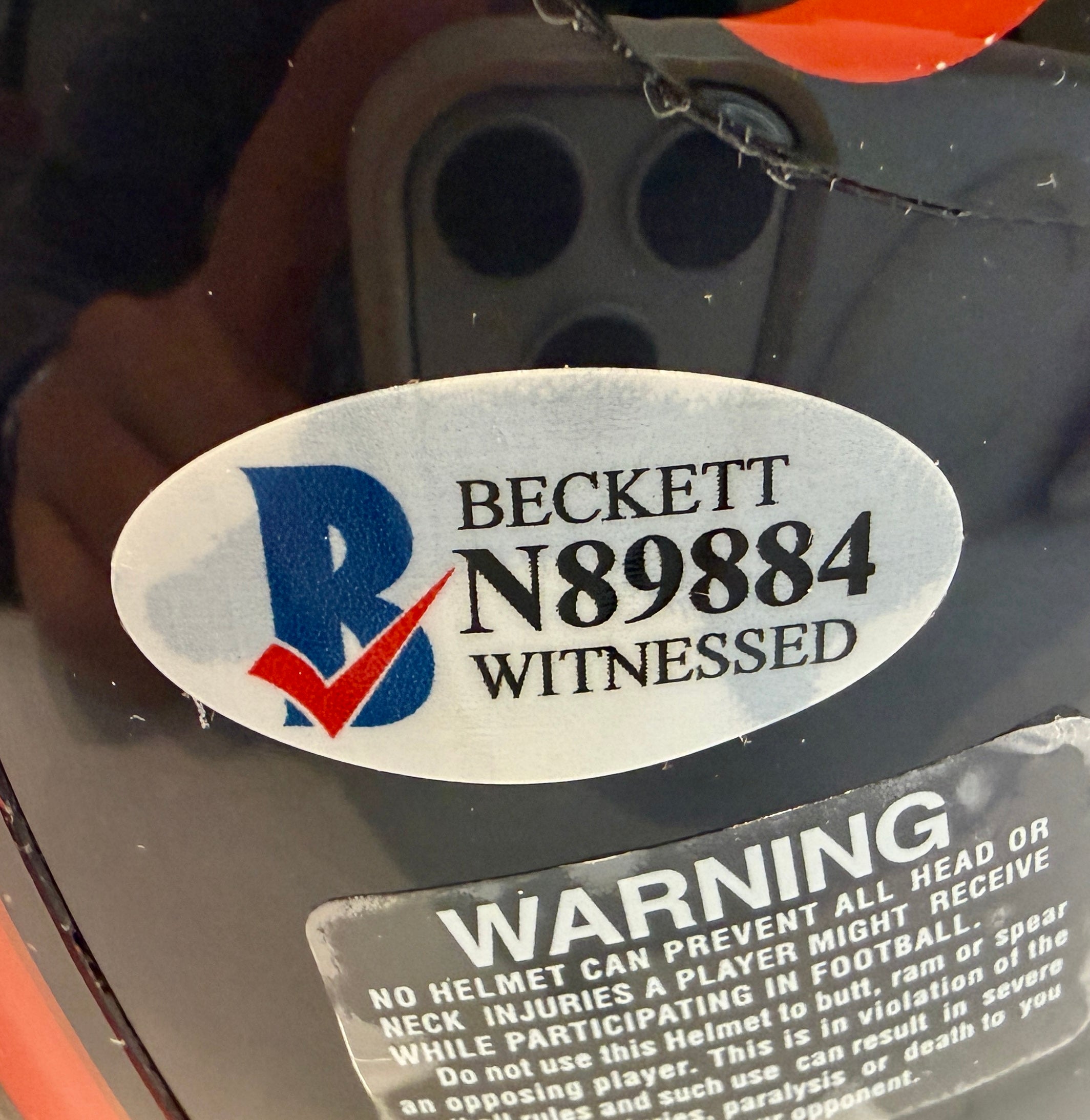 Champ Bailey Autographed Denver Broncos Navy Mini Helmet - Inscribed 'HOF '19' - BAS Certified