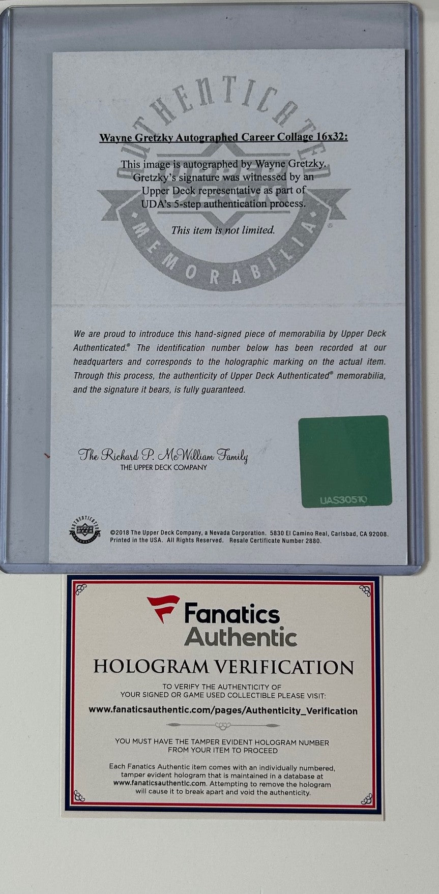 Wayne Gretzky Autographed 32x16 Panoramic Photo Framed Fanatics & UDA COA