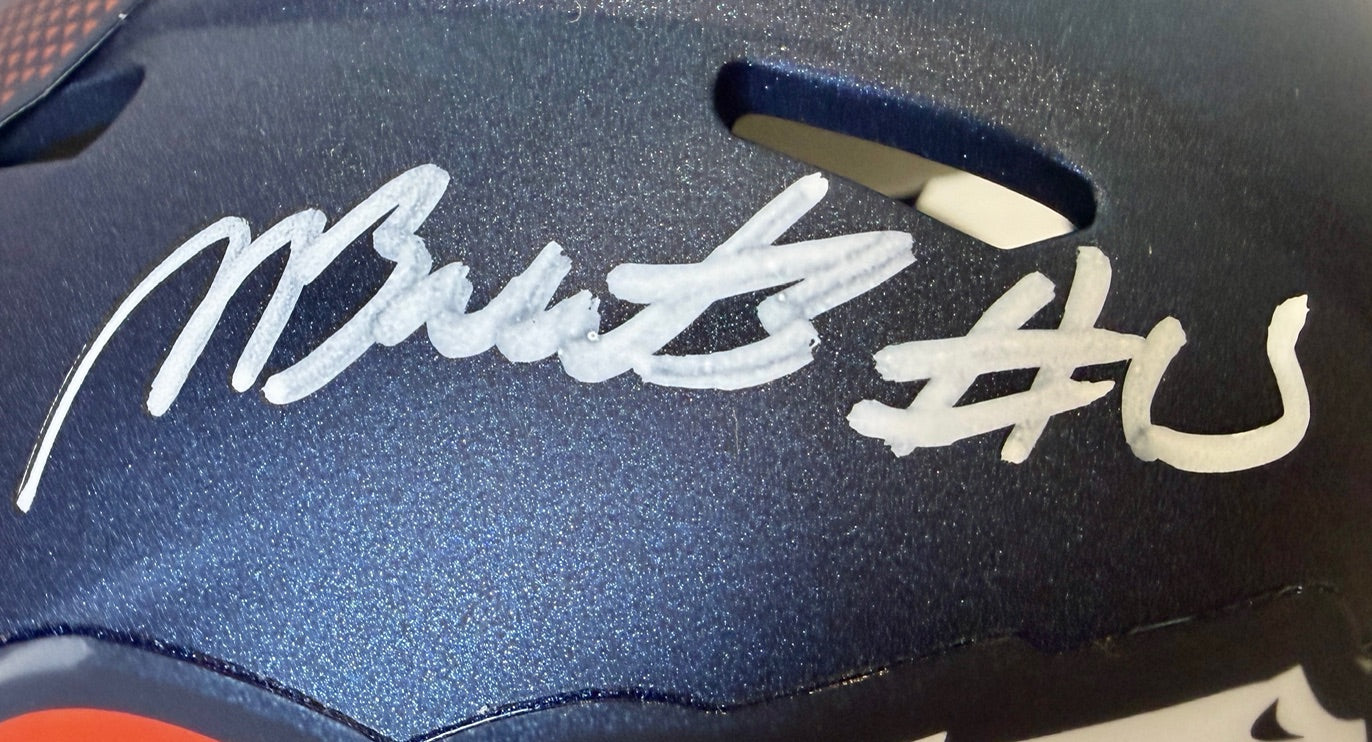 Nik Bonitto Autographed Denver Broncos Navy Mini Helmet Beckett COA