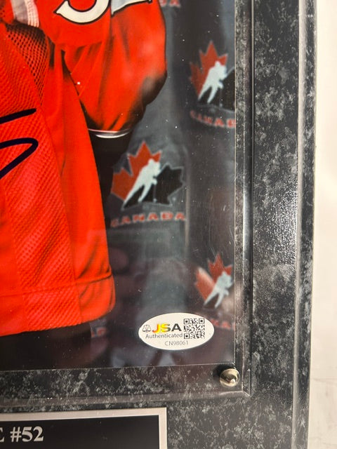 Adam Foote Autographed 8x10 Photo with Plaque — Team Canada | JSA COA