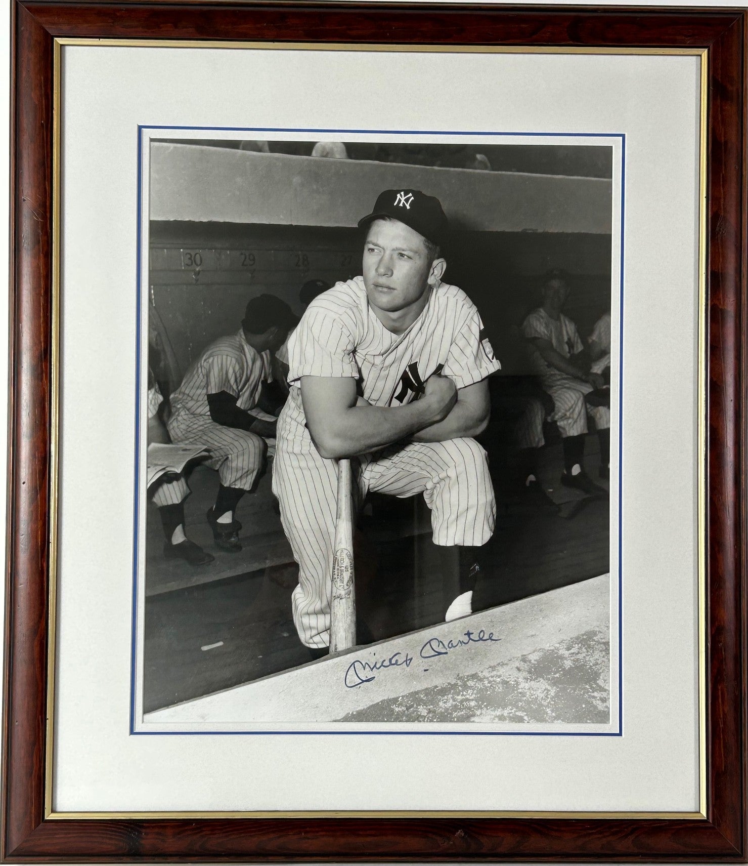 Mickey Mantle Autographed 16x20 Photo Framed JSA LOA