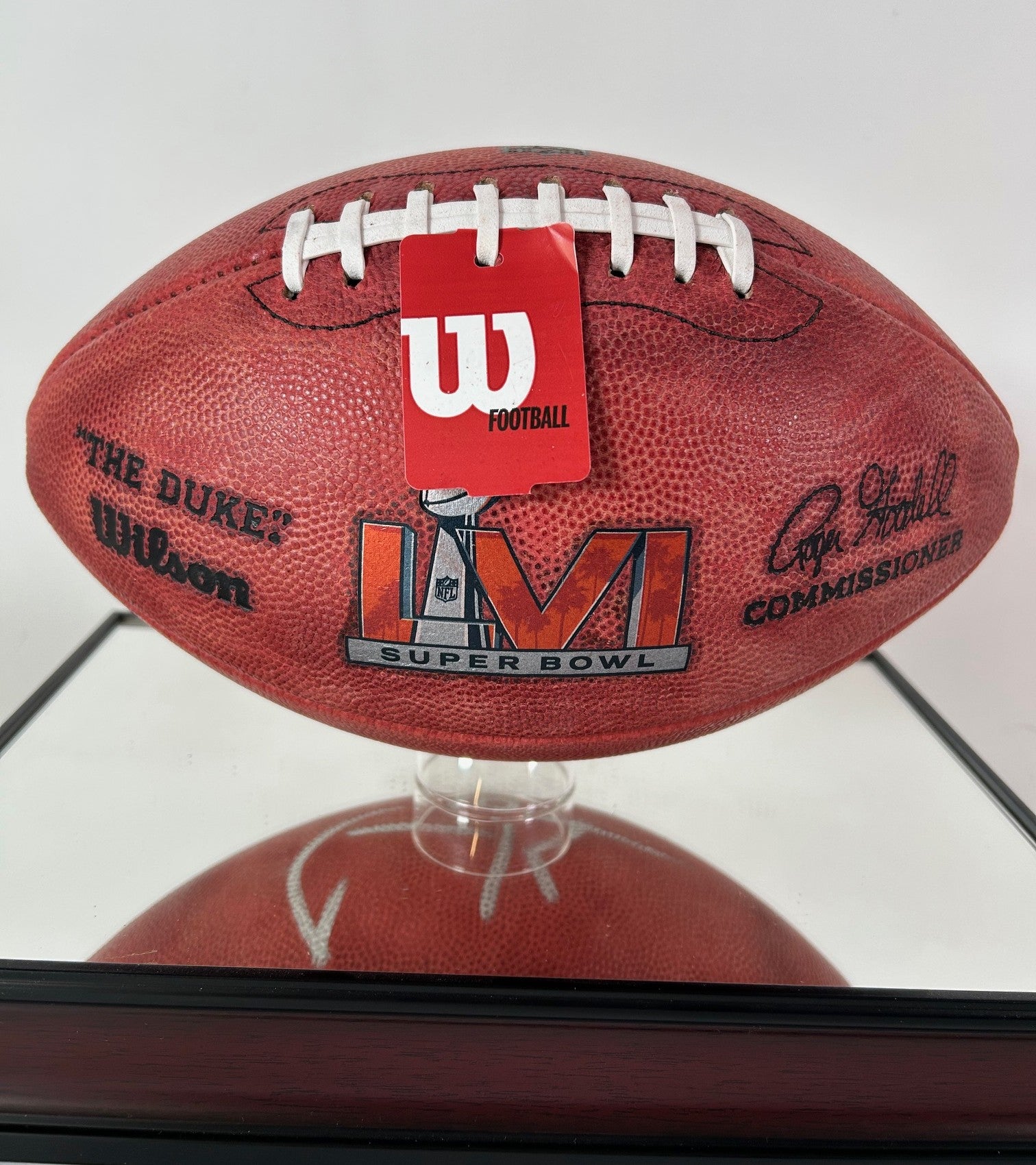 Cooper Kupp Autographed Super Bowl LVI Football with LA Rams Display Case - Fanatics COA