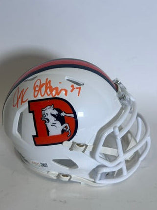 JK Dobbins Autographed Denver Broncos Snowcapped Mini Helmet – JSA Certified
