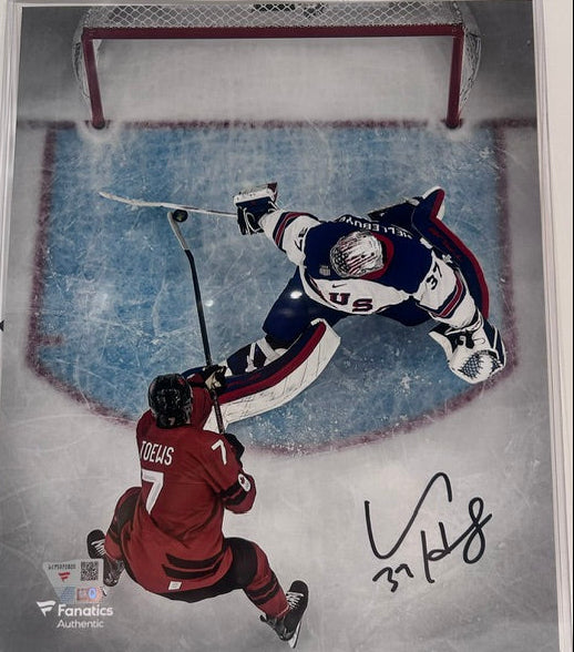 Connor Hellebuyck Team USA Autographed Fanatics Authentic 8x10 Photo
