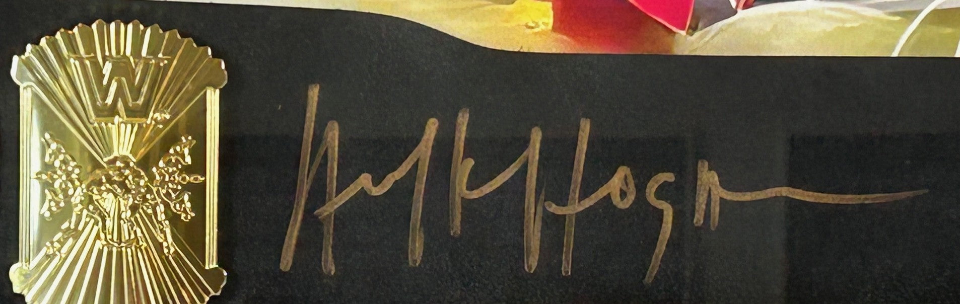 Hulk Hogan Autographed World Heavyweight Wrestling Champion Belt - Framed Shadowbox Display