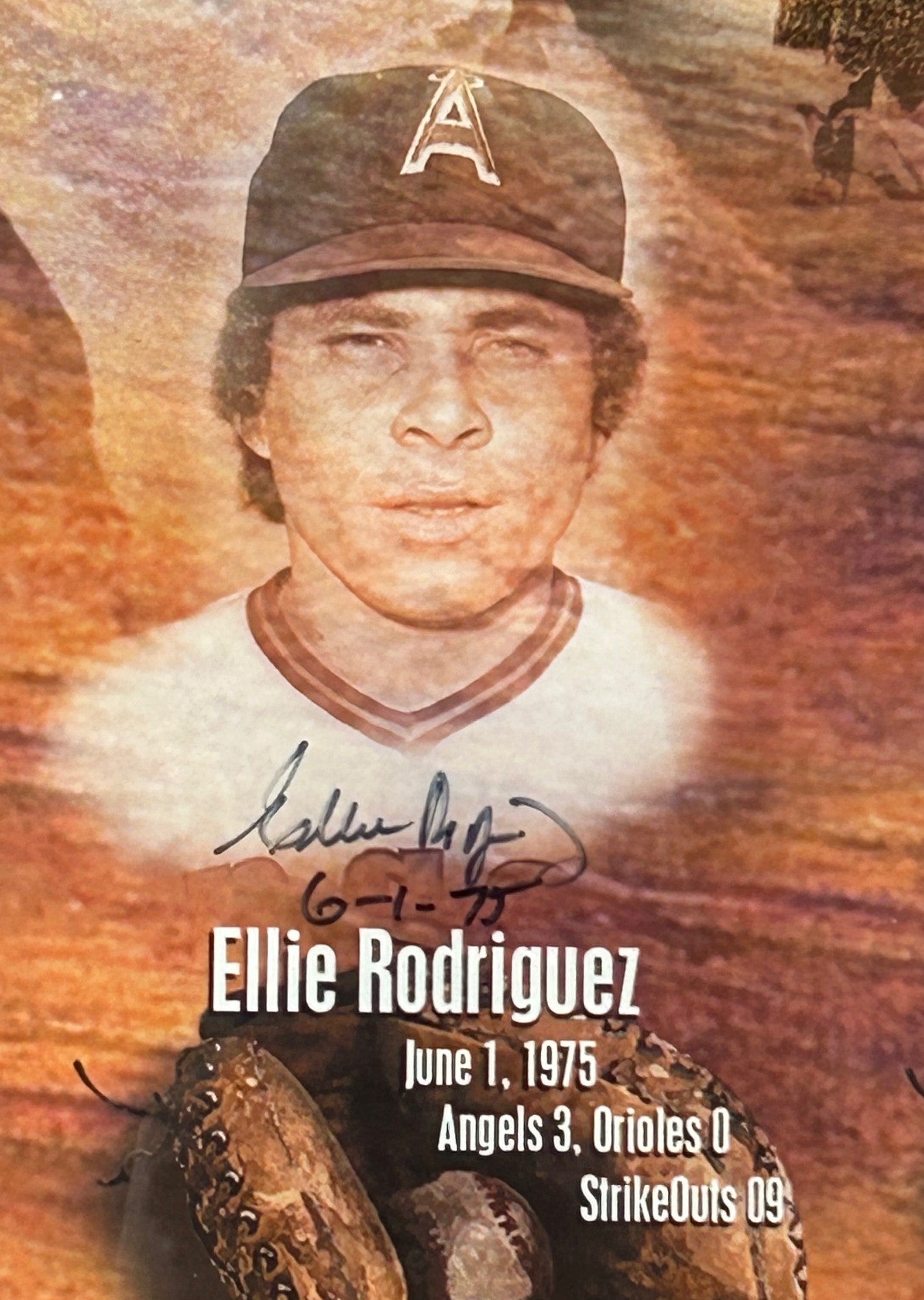 Nolan Ryan & 7 No-Hitter Catchers Autographed Framed Collage - Mounted Memories COA