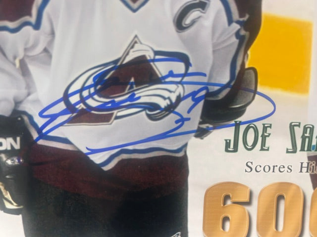 Joe Sakic Colorado Avalanche Autographed 8x10 Photo – 600 Career Goals – JSA COA