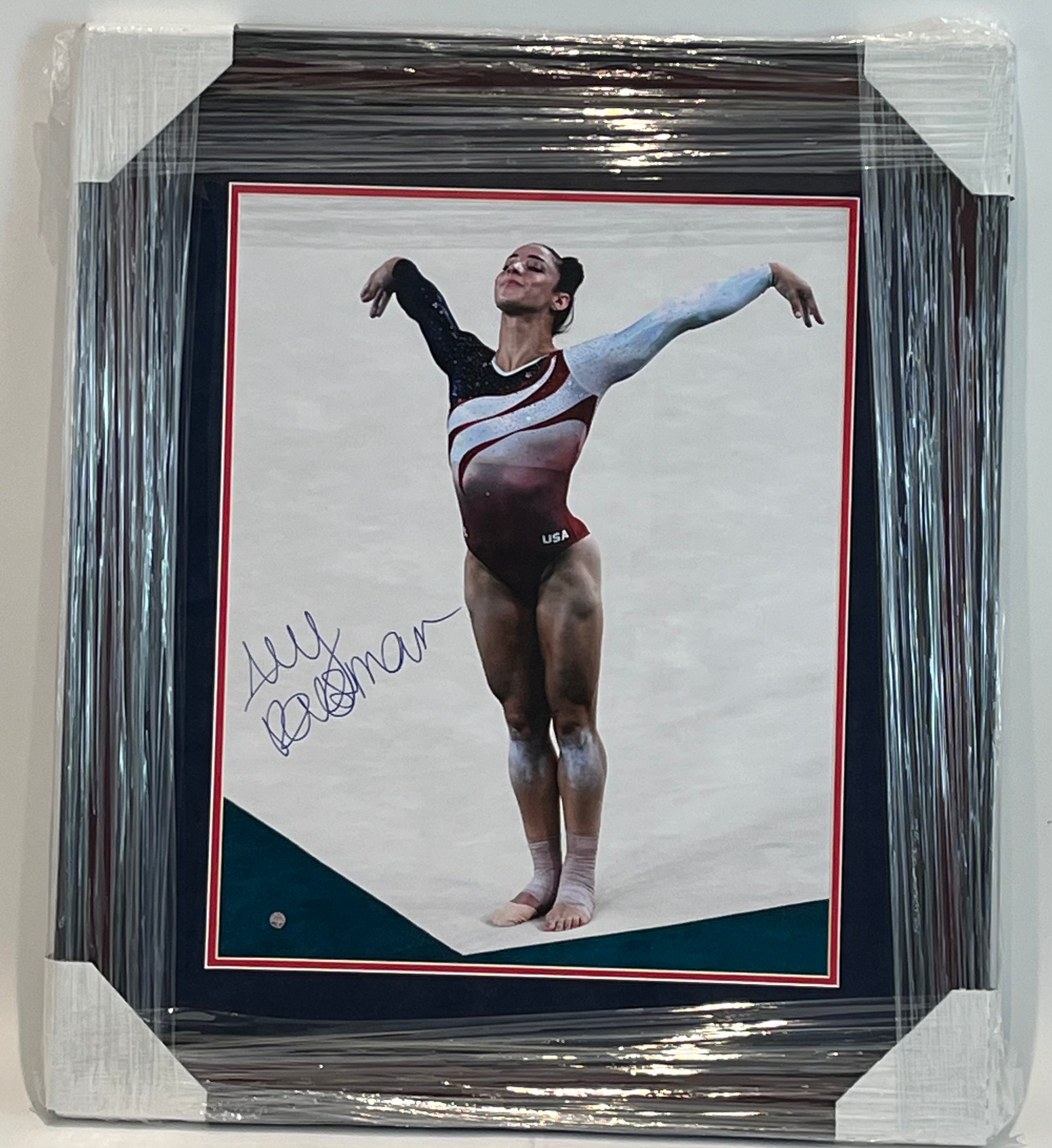 Aly Raisman Team USA Autographed 16"x20" Framed Photo - Latitude Sports Marketing