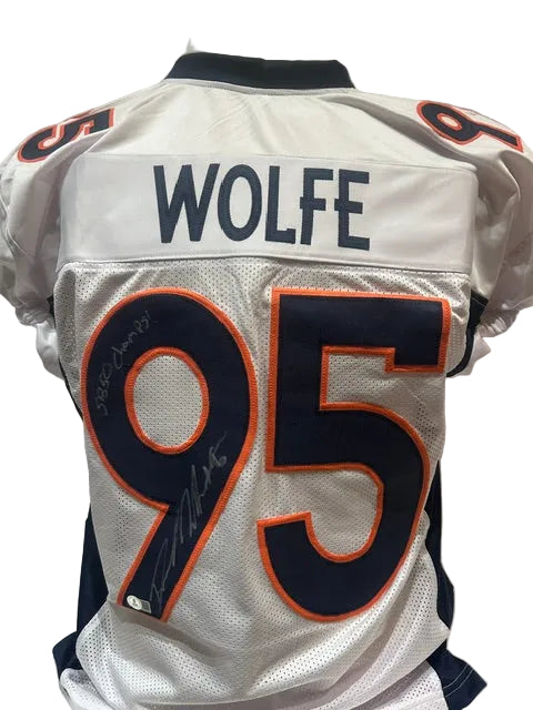 Derek Wolfe Autographed White Denver Broncos Jersey Inscribed "SB 50 Champs" – BAS COA