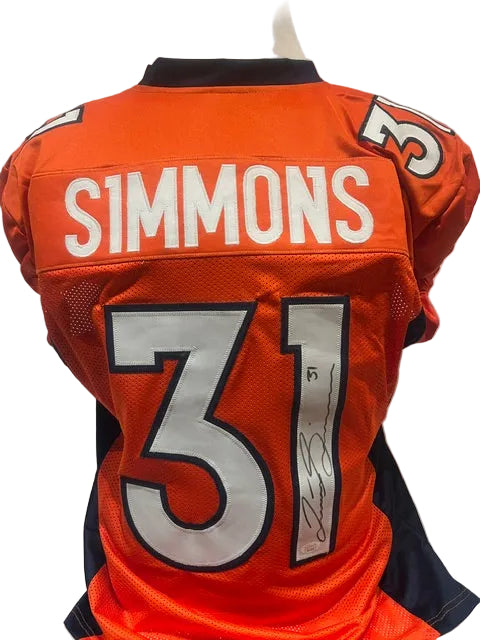 Justin Simmons Autographed Denver Broncos Orange Jersey — JSA COA
