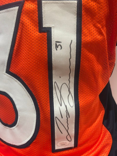 Justin Simmons Autographed Denver Broncos Orange Jersey — JSA COA