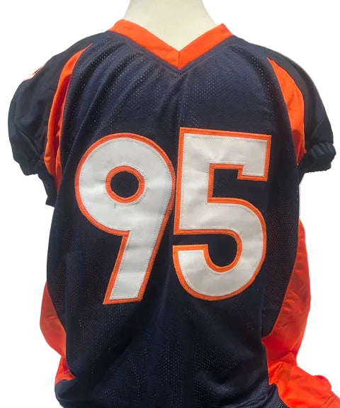 Derek Wolfe Autographed Navy Denver Broncos Jersey Inscribed "SB 50 Champs" – JSA COA