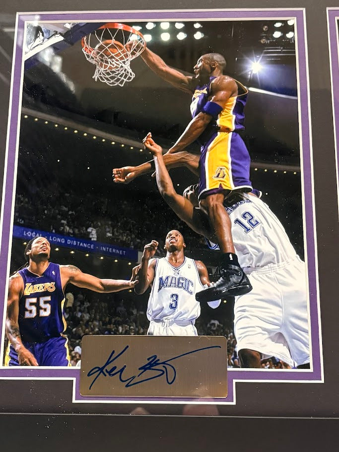 Kobe Bryant Framed Photo & Pin Collage with Laser Autograph – 14x18