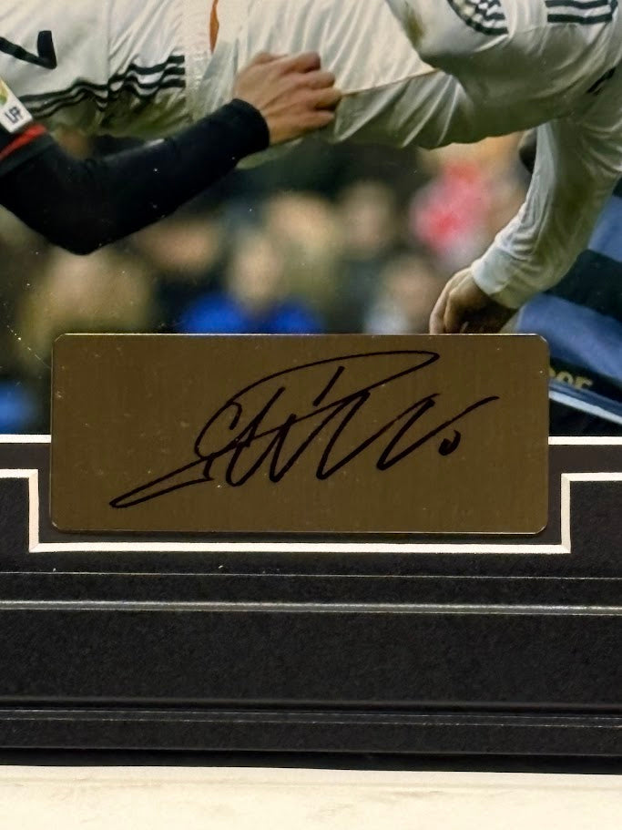 Cristiano Ronaldo Real Madrid Framed Photo & Pin Collage with Laser Autograph – 14x18