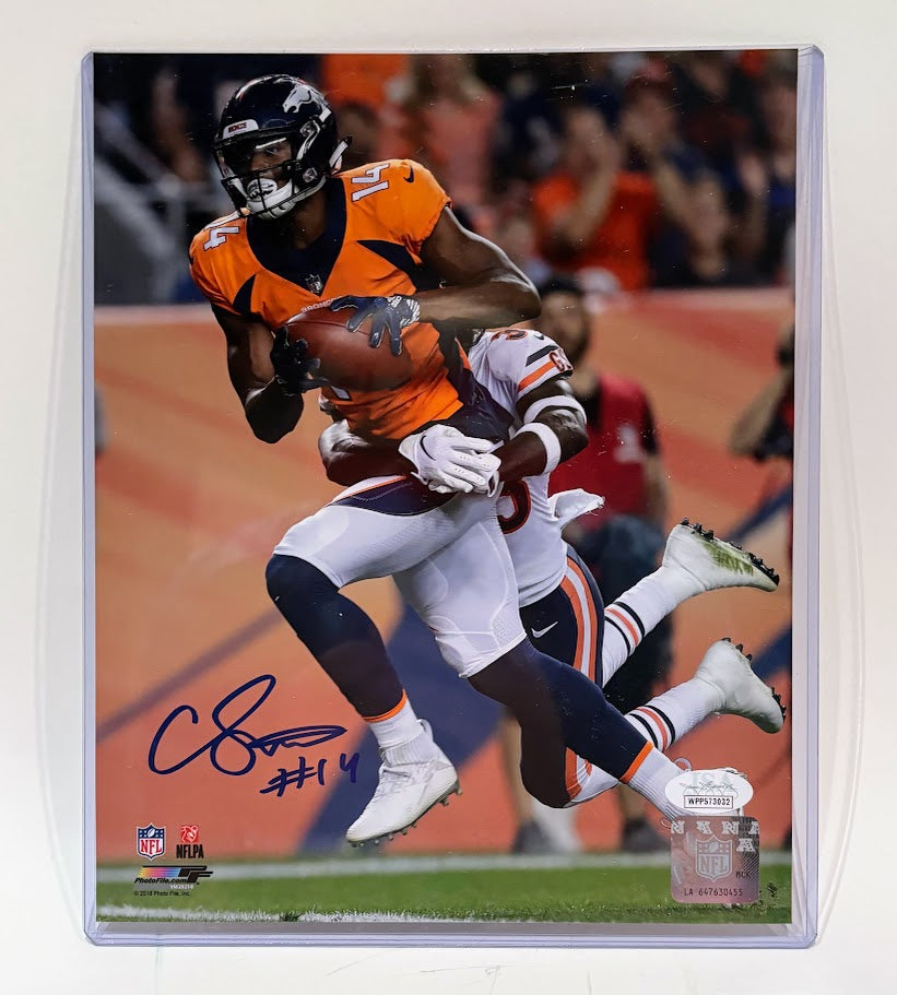Courtland Sutton Autographed Denver Broncos 8x10 Photo — vs. Chicago Bears | JSA COA