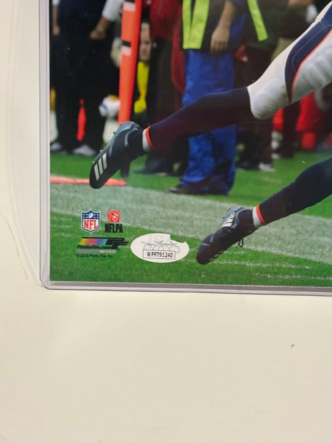 Courtland Sutton Autographed Denver Broncos 8x10 Photo — Diving Catch | JSA COA