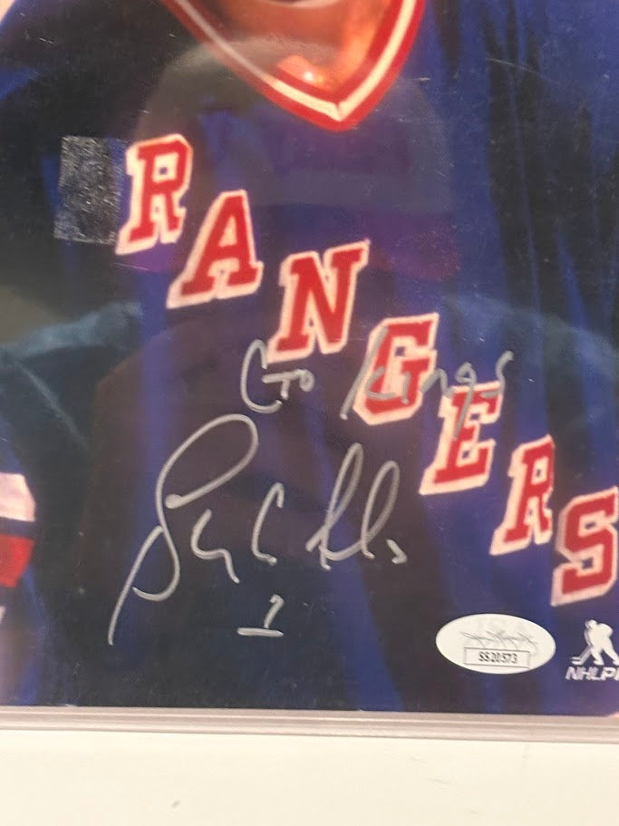 Bernie Nicholls Autographed New York Rangers 8x10 Photo | JSA COA
