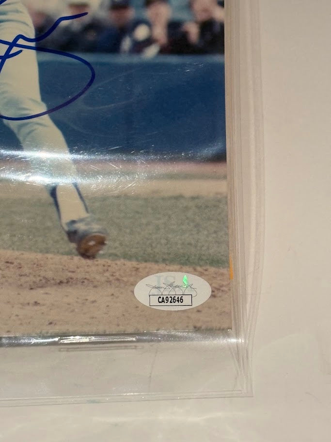 Bret Saberhagen Autographed Kansas City Royals 8x10 Photo | JSA COA