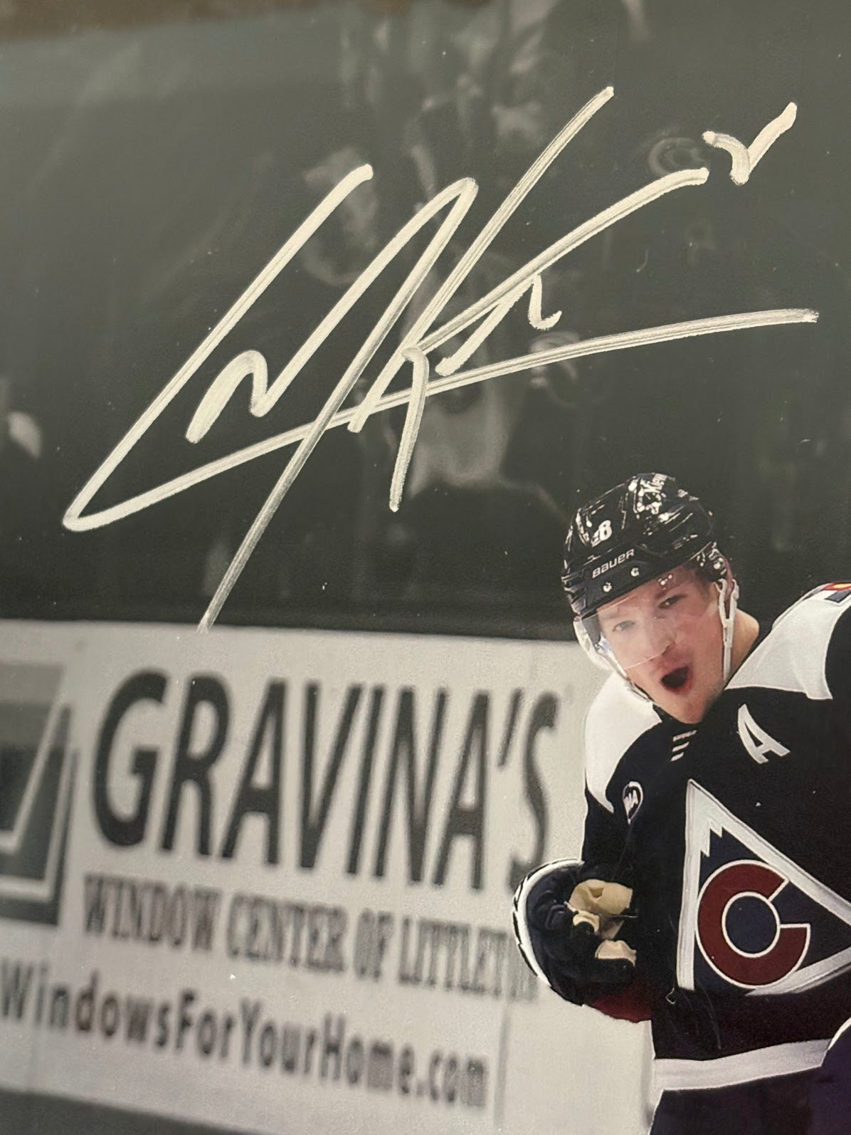 Cale Makar Autographed 8x10 Fist Pump Photo with Plaque — Colorado Avalanche | Fanatics COA